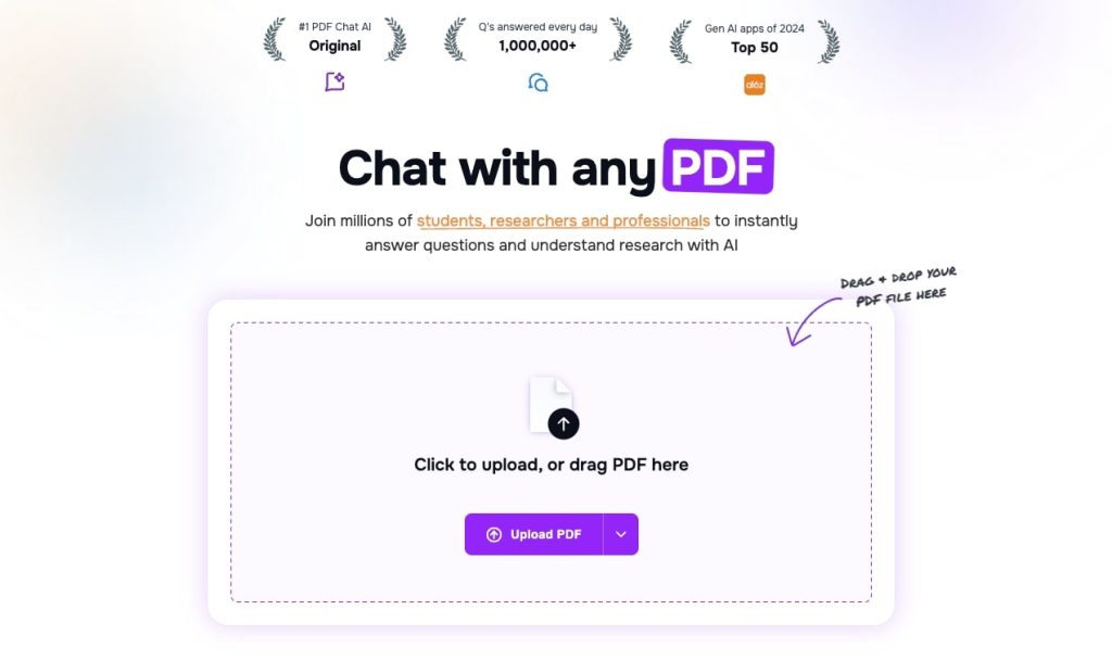 Chatpdf meilleur outil interagir pdf ia