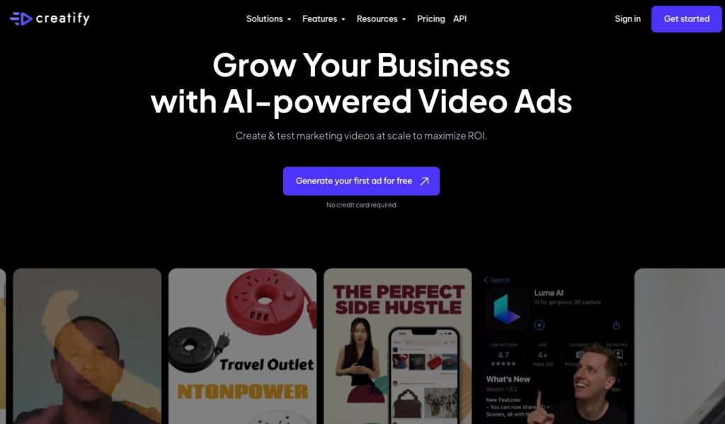 creatify ai Créez et testez des annonces vidéos marketing
